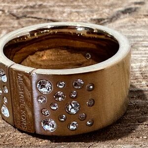 Michael Kors Gold Crystal-Studded Ring